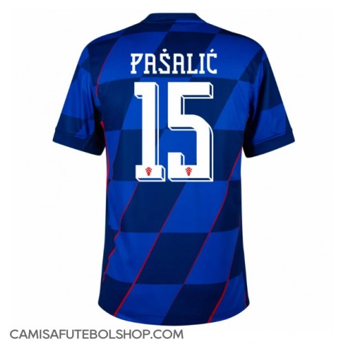 Camisa de time de futebol Croácia Mario Pasalic #15 Replicas 2º Equipamento Europeu 2024 Manga Curta